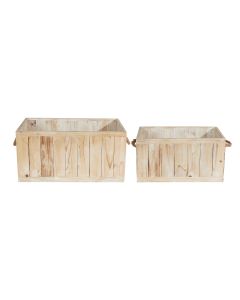 Slatted Wooden Box  M2 Set2